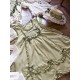 Mademoiselle Pearl Four Leaf Clover and Lime Blouse Apron Overdress JSK and Ops(Reservation/2 Colours/Full Payment Without Shipping)